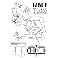Crafter's Companion The Roaring Twenties Clear Stamp Raise a Glass (S-TRT-CA-ST-RAG)